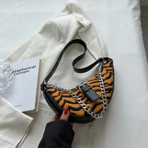 Bán buôn Chất lượng cao Túi Vải phụ nữ nhỏ Tote Túi vải vải hình dạng độc đáo Leopard Shoulder Bag đối với phụ nữ