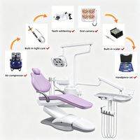 Fauteuil de chirurgie dentaire multifonctionnel à prix d'usine avec pièces de rechange et électrovanne importée pour clinique dentaire haut de gamme