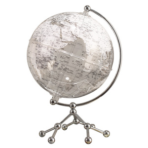 Globe lumineux avec guirlandes lumineuses, support métallique avec carte blanche, objet décoratif pour bureau ou étagère - Product Image 5