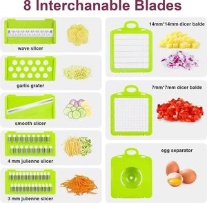 14 in 1 Portable Manual Fruit <b>Vegetable</b> Cutter Onion Dicer Veggie Slicer Kitchen Accessories Tools <b>Vegetable</b> Slicer - Product Image 2