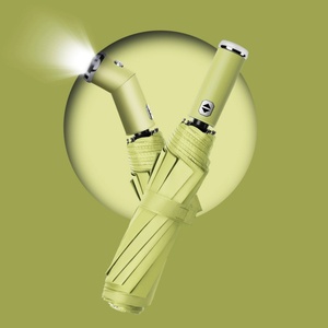 21 Inches Waterproof Manual Folding <b>Umbrella</b> with LED for Night Walks and Rainy Commutes - Product Image 5