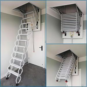 <span class=keywords><strong>Escalier</strong></span> <span class=keywords><strong>escamotable</strong></span> mural en métal, <span class=keywords><strong>escalier</strong></span> électrique manuel <span class=keywords><strong>avec</strong></span> <span class=keywords><strong>main</strong></span> <span class=keywords><strong>courante</strong></span>, <span class=keywords><strong>escalier</strong></span> familial pliable et dissimulé - Product Image 1