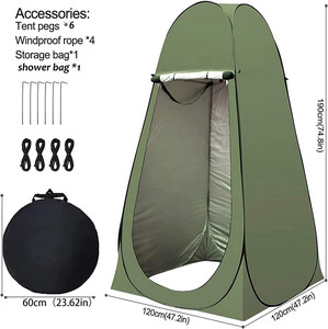 Tente de douche pop-up et sac de douche solaire 20L - Abri de camping étanche pour la douche <span class=keywords><strong>en</strong></span> extérieur - Product Image 4
