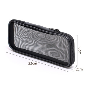 Bolso de tela de malla negra para mujer, bolsa de mano portátil para viaje al aire libre, bolso de cosméticos, bolsa de maquillaje de estilo <span class=keywords><strong>simple</strong></span> - Product Image 3
