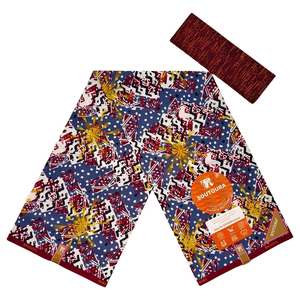 Nouvelle Arrivée Tissu en Gros Africain Ankara Coton Polyester Tissu Ciré Imprimé Wax 6 Yards Pays-Bas <span class=keywords><strong>Pagne</strong></span> Vêtement - Product Image 6