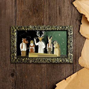 Pin de Arte Metálico en Relieve 3D con Diseño de Galaxia Celestial y Marco de <span class=keywords><strong>Runas</strong></span> Místicas, Portal Cósmico de Fantasía - Product Image 2