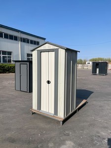 Abri de jardin compact <span class=keywords><strong>pour</strong></span> outils avec base métallique et toit incliné, abri de rangement extérieur en acier surdimensionné <span class=keywords><strong>pour</strong></span> jardin et patio - Product Image 5