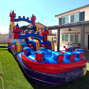 Tobogán DE AGUA DE Color mármol con diseño de <span class=keywords><strong>castillo</strong></span> inflable con piscina <span class=keywords><strong>Castillo</strong></span> Con Tobogán inflable para niños - Product Image 1