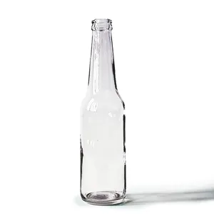 Bottiglie di birra di vetro trasparenti vuote all'ingrosso 330ml 500ml per la coppa del mondo
