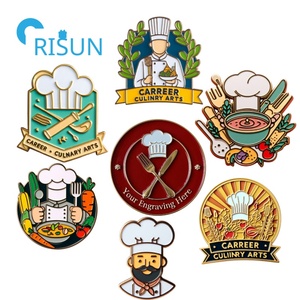 Fabricación de Metal Esmalte personalizado Carrera Artes culinarias Premio Pin de solapa Cocinar Chef Esmalte Pin Insignia Pin culinario personalizado - Product Image 1