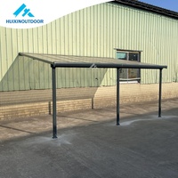 Pergola Fenêtre Patio couvert de polycarbonate pour restaurant Extérieur Auvent français