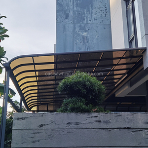 Nhôm <span class=keywords><strong>Polycarbonate</strong></span> tấm cửa sổ mái hiên ngoài trời phía trước cửa tán Patio ban công cửa sổ mái hiên tán cửa sổ - Product Image 5