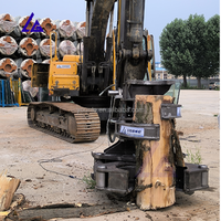 Excavatrice utilisée coupe-arbre avec grappin, cisaillement d'arbre à deux fonctions et outils de l'industrie forestière pour PC200 PC210 PC220