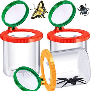 Đồ Chơi Kỹ Năng Vận Động Tinh Cho Trẻ Em 9 Cái Dụng Cụ Bắt Bọ Bao Gồm 3 Nhíp Nhựa 3 Lọ Phóng Đại Thu Thập Lỗi Và 3 Kéo Bọ - Product Image 1