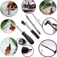 Ensemble d'outils de tournevis de 46 pièces, embout de douille 3/8 avec petit embout de douille à choc, ensemble de clés, ensemble d'outils de mécanicien, boîte en stock, faible MOQ