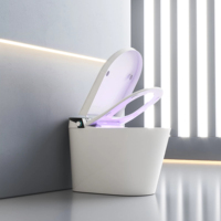 Nouvelle conception intelligente de bonne qualité, rinçage automatique, jet d'eau automatique, toilette intelligente allongée montée au sol