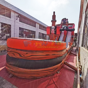 Tobogán inflable gigante doble para fiestas al aire libre, castillo inflable, tobogán acuático pirata para adultos - Product Image 2