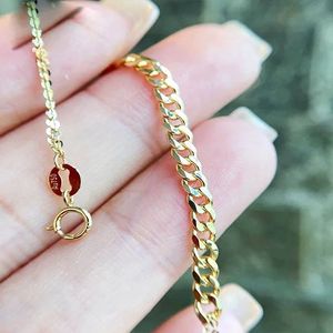 Xinfly High Quality Pure Trendy Au750 <b>Adjustable</b> 18K Gold Cuban <b>Bracelet</b> - Product Image 3