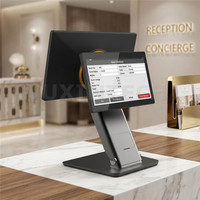 21,5-дюймовая двухэкранный POS-система Android с белым дисплеем для покупателей, 10-дюймовое OEM POS-программное обеспечение для розничной торговли, универсальная POS-система «все в одном»