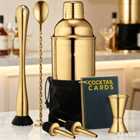 Kit de barman professionnel de 8 pièces en acier inoxydable, outils de bar, couleurs personnalisées, shaker à cocktails