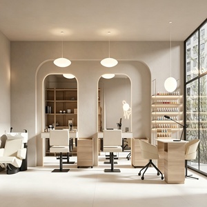 Nail Salon Station Spa Beauty Salon Furniture Full Store Customized Hair Salon Interior Design Barber Shop Decoration Renovation - Product Image 1