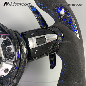 Volante Deportivo Personalizado de Fibra de Carbono Forjado con LED Azul para BMW X3 X5 X6 F10 F30 F87 F82 F80 F11 F15 M2 M3 M4 M5 M6 240i 440i 540i - Product Image 4