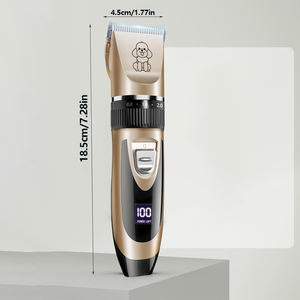 Vente en gros de tondeuses portables pour couper les cheveux des chiens, ensemble de ciseaux électriques de toilettage pour animaux de compagnie avec affichage <span class=keywords><strong>rechargeable</strong></span> à la machine - Product Image 6