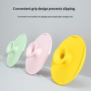 Brosse de bain en silicone pour bébé, éponge anti-croûtes de lait, outil de nettoyage pour nourrissons, accessoires de bain, emballage en sachet - Product Image 4