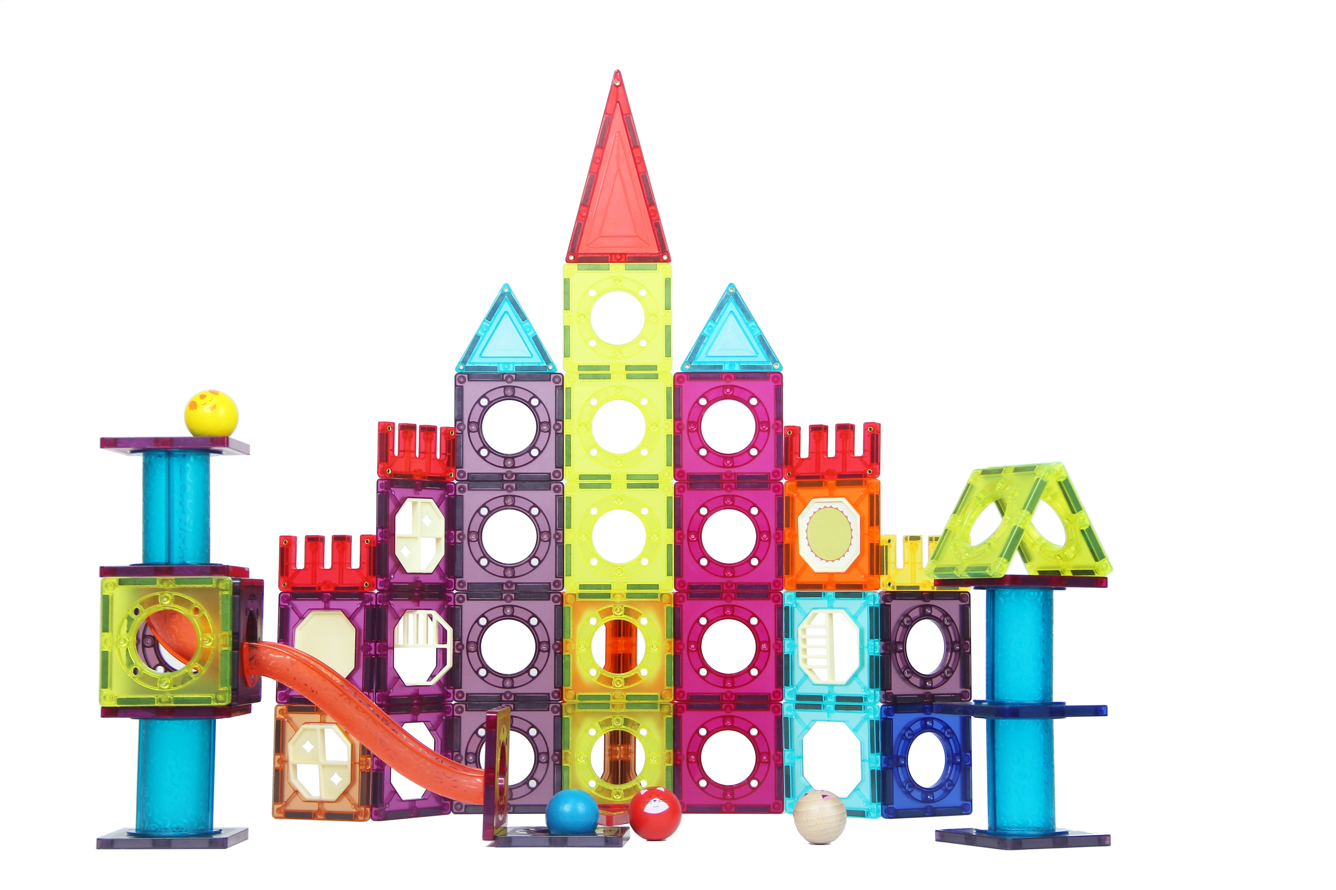 108 Pieces DIY Magnetic Roller Coaster Toy - Fun & Education