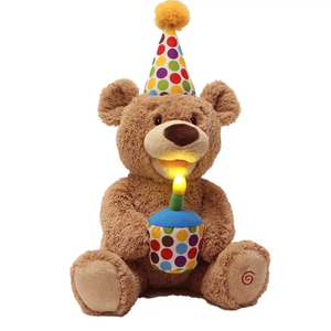 Peluche de cumpleaños mono suave juguete regalo pastel oso juguete fabricante nuevo diseño OEM peluche animal de peluche juguetes promocionales - Product Image 4