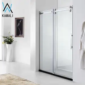 KAMALI Shower Stalls Manufacturer Price Customizable 304SS Sliding Tempered Glass Shower Doors