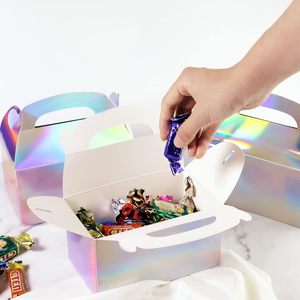 Boîtes à friandises pour fêtes, boîtes cadeaux en feuille métallique irisée pour cadeaux de fête, petites boîtes à bonbons pour mariage, anniversaire, irisées - Product Image 3