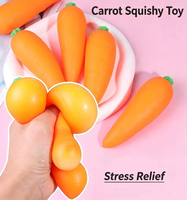 Jouet Squishy Géant en Forme de Carotte, Ultra Doux, Réaliste, à Remontée Lente, Anti-Stress, Sensoriel, Cadeau