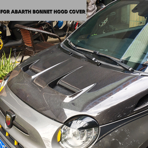 Nouveau capot en fibre de carbone Carwoman1959 pour Abarth 500/595/695 Série 2008-2024, 100% véritable tissage sergé 3K, léger, fixation par boulons - Product Image 2