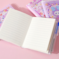 Animación Dhf que rodea a la familia Sanrioed, firmó un lindo dibujo animado Kuromi Jade Laurel Dog Melti Bloc de notas, libro pequeño