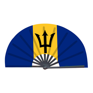 Abanicos Plegables de Bambú con la Bandera de Barbados al por Mayor, Abanico de Mano para Carnaval, Boda, Festival, Fiesta, Agencia de Viajes - Product Image 1