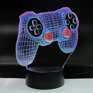 Kinderdroom 3d Game Console Nachtlampje 16 Kleurveranderende 1e Verjaardagscadeaus Op Batterijen Met Afstandsbediening Kamerinrichting - Product Image 4