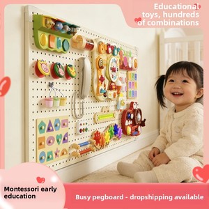 Giocattolo Educativo per Bambini 0-3 Anni, Puzzle Montessori con Fori e Accessori <span class=keywords><strong>Fai</strong></span>-<span class=keywords><strong>da</strong></span>-<span class=keywords><strong>Te</strong></span> in Plastica - Product Image 1