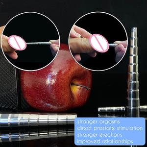 מתכת פין Plug השופכה נשמע עבור זכר אוננות פלדה סוס העין מקל ערמונית גירוי שלפוחית השתן עיסוי מוט - Product Image 6