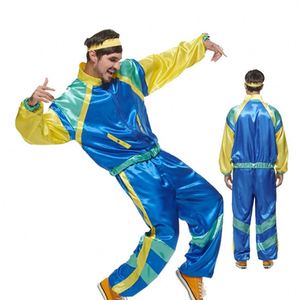 4ourcostumes - Conjunto de Pantalones y Chaqueta Deportiva de Moda de los 80s y 90s para Mujer, Disfraz de Carnaval, Disfraz de Halloween para Adultos - Product Image 2