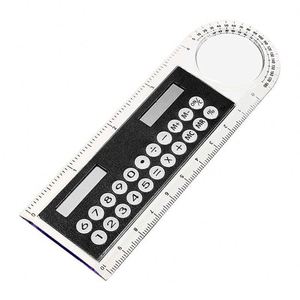 Papelería Creativa al por Mayor, Mini Calculadora Solar Multifuncional para Estudiantes, 10 cm, 3 en 1, Regla - Product Image 5