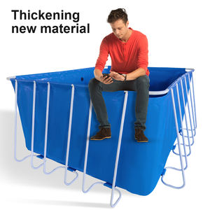 <span class=keywords><strong>Lona</strong></span> inflable portátil Tanque de piscicultura <span class=keywords><strong>Piscina</strong></span> de estanque de acuicultura de PVC <span class=keywords><strong>para</strong></span> uso al aire libre Marco de piscicultura - Product Image 5