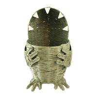 Panier de rangement en papier tissé à la main, boîte de rangement domestique, bureau, poubelle, chambre d'enfants, jouets, forme de dinosaure