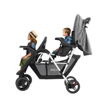 Poussette Double Bébé Luxe Pliable Légère Deux Places Vente en Gros
