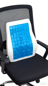 หมอนรองหลังเจลเมมโมรี่โฟม ระบายความร้อน รองรับ<span class=keywords><strong>หลัง</strong></span>ตามหลักสรีรศาสตร์ ป้องกันการลื่นไถล ใช้กับ<span class=keywords><strong>เก้าอี้</strong></span>สำนักงาน - Product Image 3