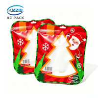 Sacs d'emballage antistatiques à fermeture éclair trois côtés de forme spéciale pour Noël, pour lait, gelée, bonbons, jouets, PET/PE