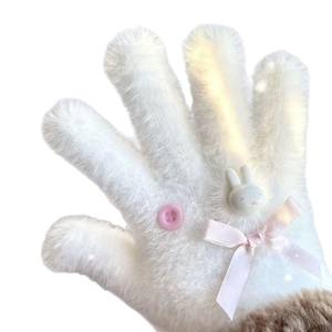 ถุงมือเด็กแฟชั่นน่ารัก ผ้าพลัฌ ลายแจ็คการ์ด อุ่นสบาย สำหรับใช้กลางแจ้งและการเดินทาง - Product Image 5