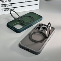 Coque de téléphone rotative avec support anneau et chargement sans fil pour iPhone 16 15 Pro Max 14 16Pro 13 12, protection d'objectif en alliage et pare-chocs renforcé