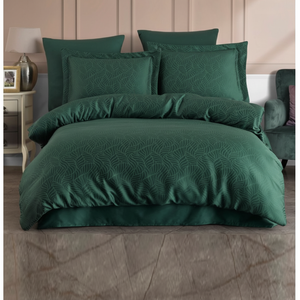 Parure de lit Varol en jacquard, taille simple, vert Lienzo, 4 pièces, en Lyocell, pour usage domestique - Product Image 3