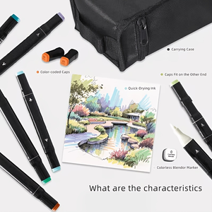 Marqueurs d'art permanents à double pointe à base d'alcool, 120 couleurs, pointes fines pour illustrations de livres, création de cartes, coffret cadeau pour adultes - Product Image 1